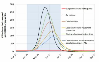 Impact of non-pharmaceutical interventions (NPIs) to reduce COVID19 mortality and healthcare demand